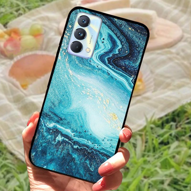 Чехол для Realme GT Master Edition Мраморный painted Cover Мягкий силиконовый ударопрочный чехол для телефона Для Realme GT Master Coque Бампер
