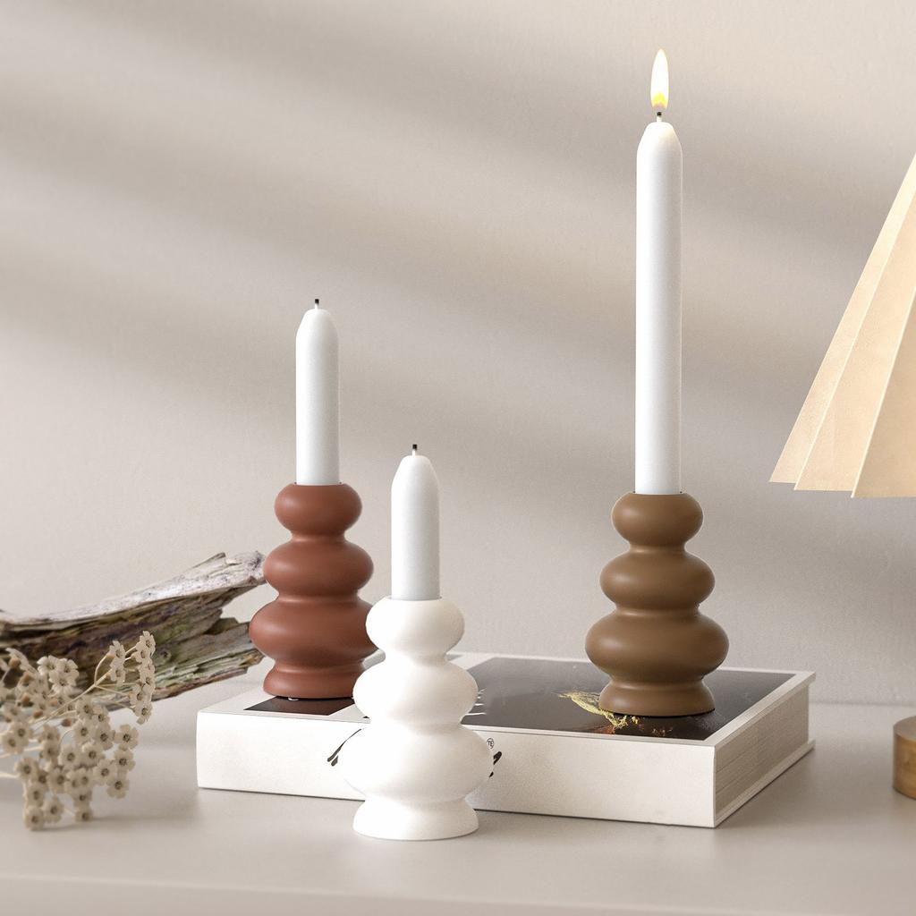 Многофункциональный прочный силиконовый набор форм для подсвечников, портативный для рукоделия из смолы и гипса, в ассортименте размеров