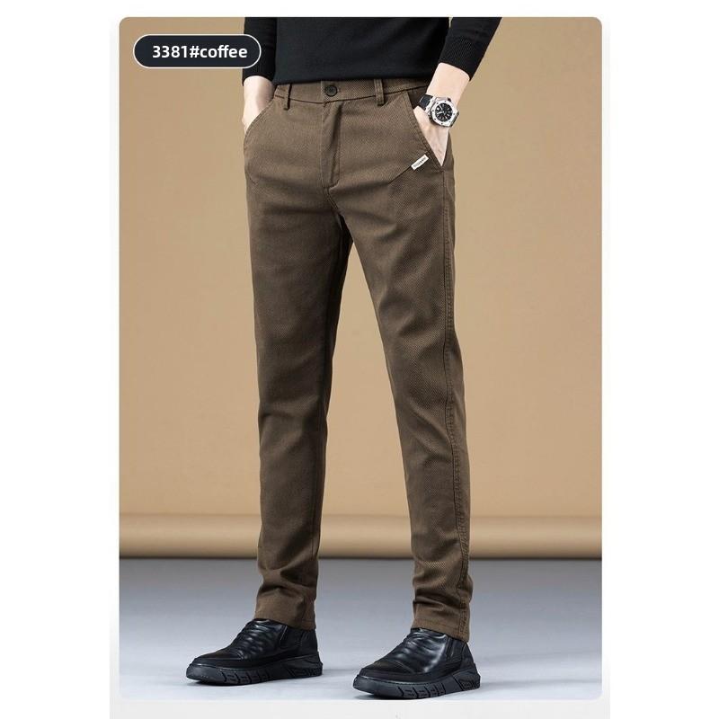 Autumn and winter velvet men's casual pants slim-fitting trousers trendy versatile men's pants