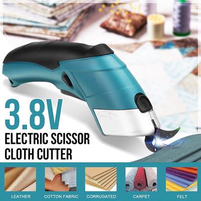 Перезаряжаемые электрические ножницы для ткани, беспроводной аккумуляторный резак для ткани, ковра, ПВХ, режущие инструменты для кожи, 3,8 В постоянного тока, 36 Вт, беспроводные швейные ножницы