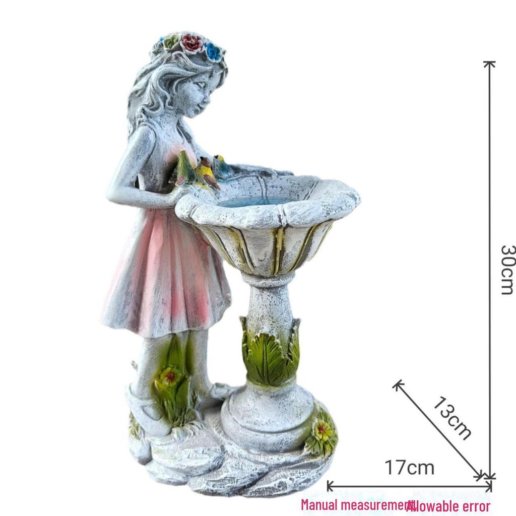 European Style Solar Garden Fairy Resin Ornament
