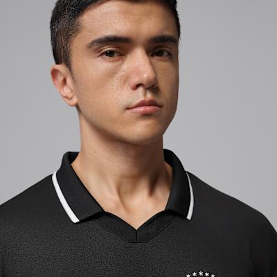 Jordan T Shirts Men's Black V Neck Moderate