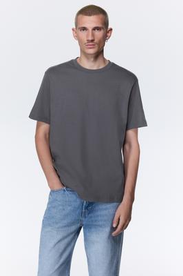 Футболка HM Regular Fit, темно-серая