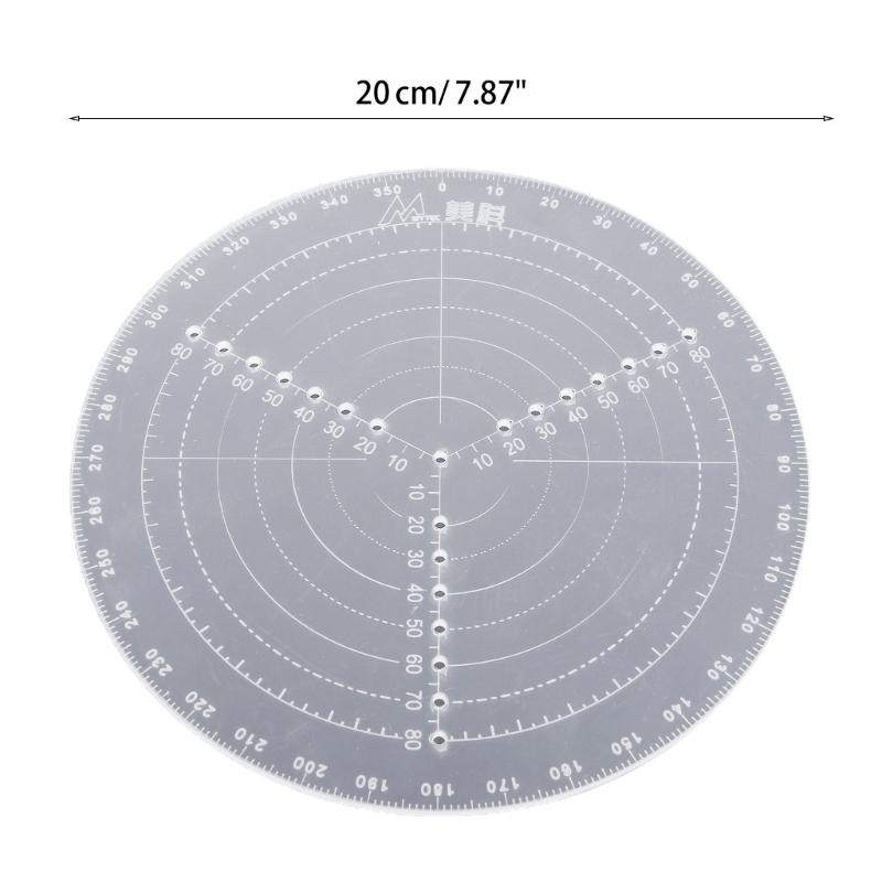 Деревообработка Кругорез Деревообрабатывающий Циркуль Инструмент для рисования кругов Акриловая Точная шкала Центрирующая линейка 20/30см
