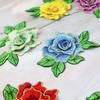DIY Handmade Embroidery Flower Patch Polyester Fiber Floral Patches Embroidery Repair Patch  Jeans