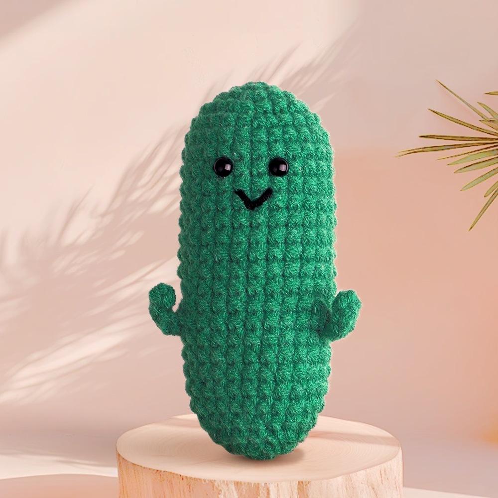 Handmade Crochet Carrot Stuffed Toy Soft Cotton Yarn Vegetable Amigurumi Pet Chew Toy / Newborn Photo Prop