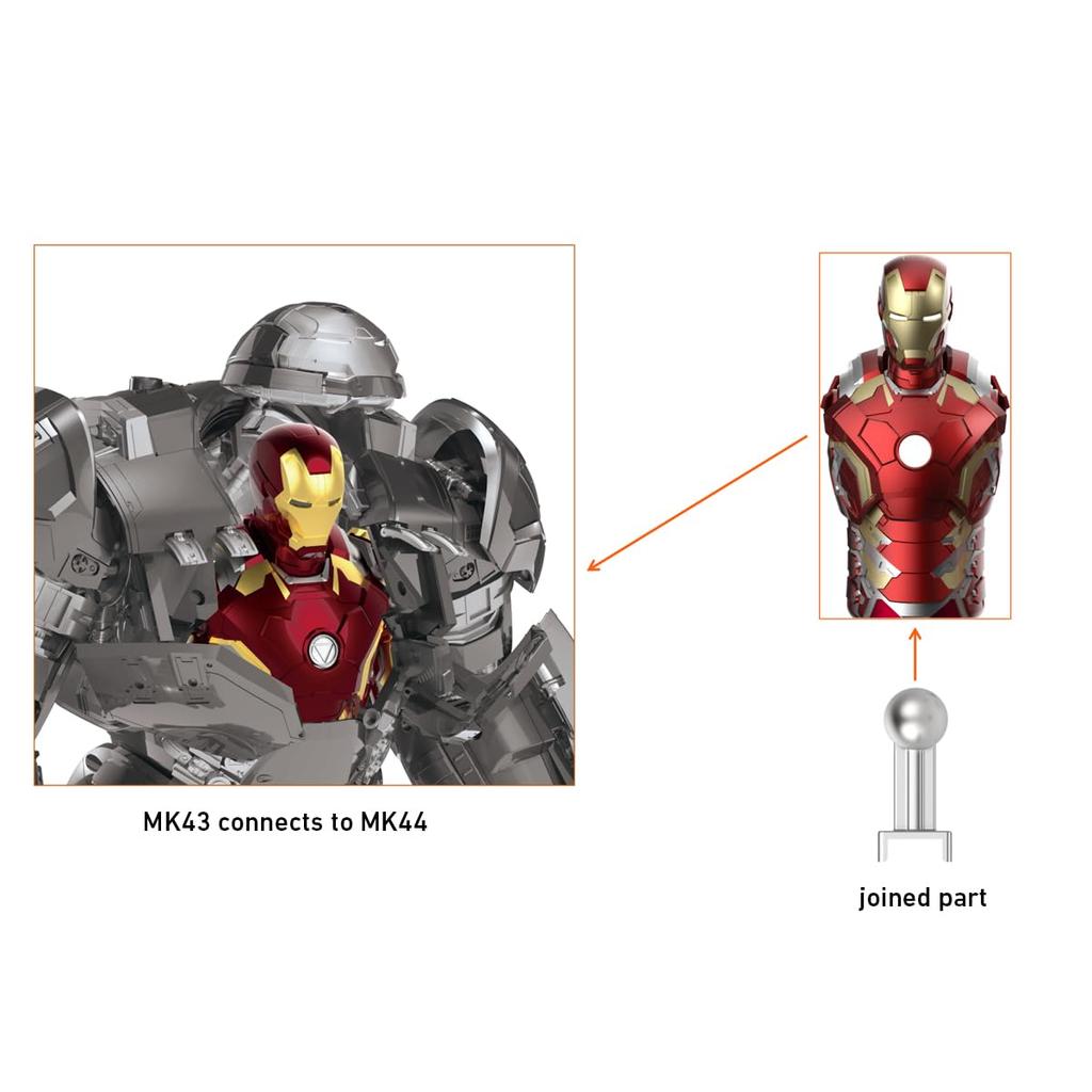 HiPlay Infinity Saga Iron Man MK42 Высота 260 мм Пластиковая модель Сборочный комплект приблизительно. 1/7 Цветовая кодировка