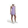 Adidas Round Neck Pullover Solid Color Short Sleeveless Dress Women Dresses Purple HZ4284