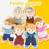 Family Hand Puppet Glove Grandparents Mom Member Stuffed Plush Doll Gift For Kids Children Birthday Xmas