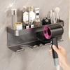 Hair Dryer Holder Wall Dryer Cradle Straightener Stand Hairdryer Organizer Box Toilet Blower Holder Shelf Bathroom Accessories