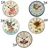 European Creative Fashion Modern Quartz Retro Simple Wooden Decorative Wall Clock