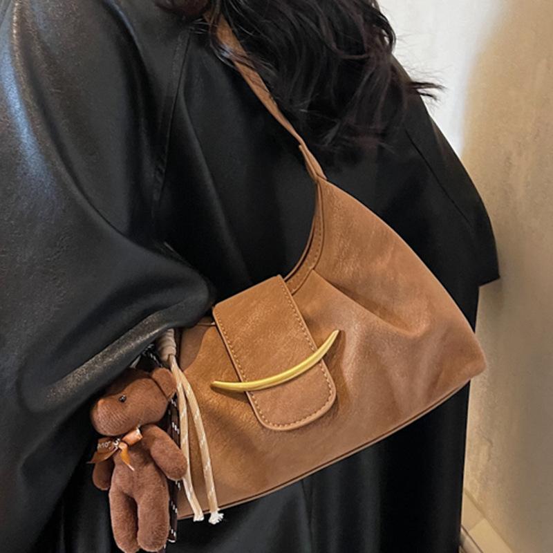 Зимняя новая мода простая высокая ценность нишевая сумка подмышку повседневная сумка через плечо сумка большой вместимости женщины