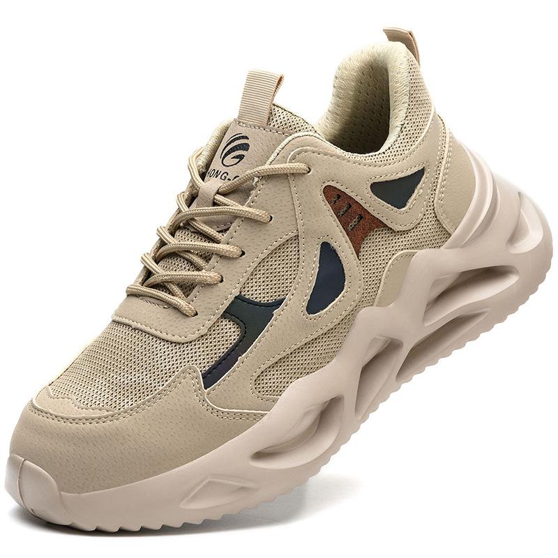 Lightweight Steel Toe Shoes Work Sneakers For Men Anti-smash Anti Puncture Safety Shoes Breathable Protective Shoes Non-slip