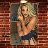 Винтажная блондинка, металлическое настенное украшение 8x12 дюймов - Прочная железная пластина для дома, бара, сада, фермерского дома, классический 2D плоский ретро-китч