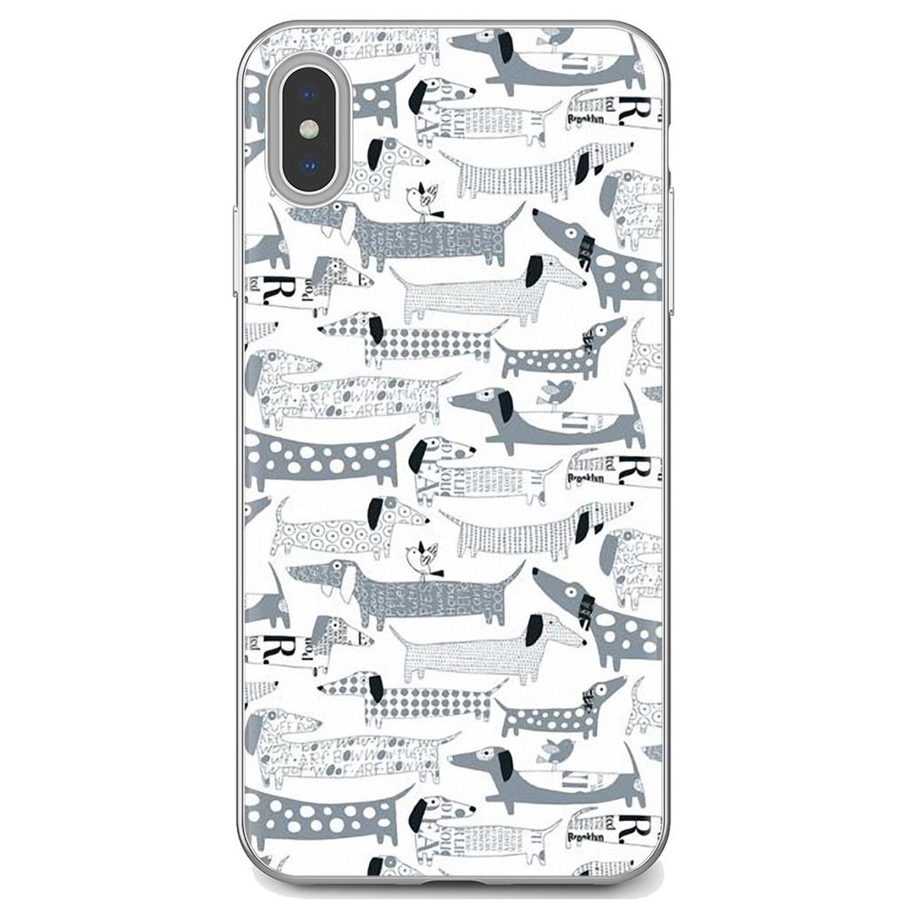 Мягкий чехол для iPhone iPod Touch 11 12 Pro 4 4S 5 5S SE 5C 6 6S 7 8 X XR XS Plus Max 2020, мягкий чехол с силуэтом таксы, щенков, собак
