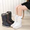 Nine-color Snowflake Custom Snow Boots, Tall Women's Thickened Leg Guards, Thick Bottom, Cool and Anti-splashing Foreign Trade