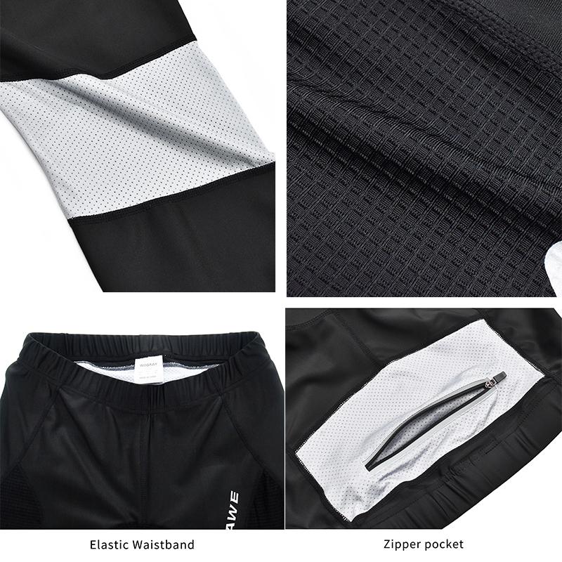 Велосипедные брюки WOSAWE Мужские длинные велосипедные брюки с гелевой подкладкой для велосипеда, спортивная одежда