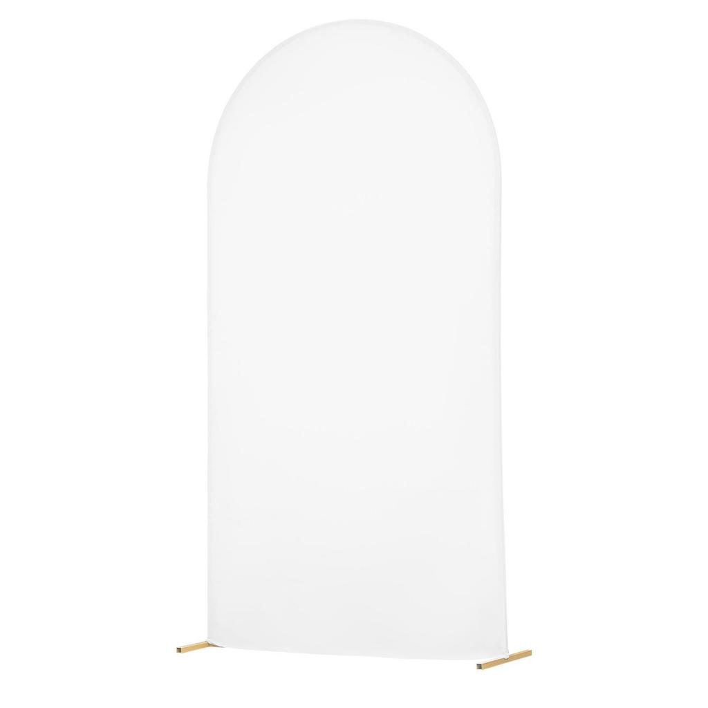 Arch Backdrop Stand, 2.2 x 1.2 m, Stable Structure, Easy Assembly, 1 Piece Gold Metal Arch Backdrop Stand with Cover for Wedding, Birthday Party,