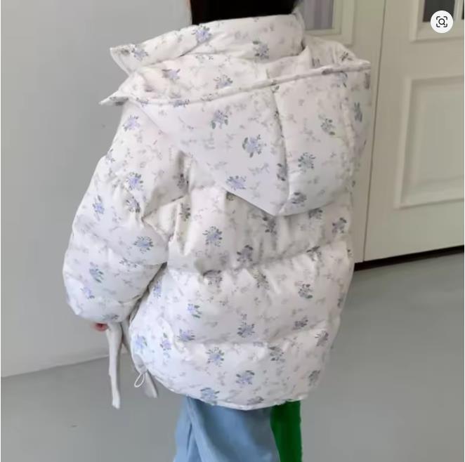 Baby Girl Princess Cotton Padded Floral Jacket Infant Toddler Child Spring Autumn Winter Coat Thick Outwear Baby Clothes