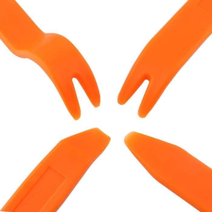 Outil De Démontage Et D'installation - Professionnel - 4 Pièces - Couleur Orange - Voiture - Multi-usage