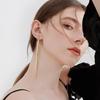 Винтажные серьги-подвески золотого цвета с длинными линиями и кисточками для женщин, глянцевые серьги с геометрическим узором в форме дуги, модные украшения