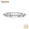 Tancise Classic 925 Sterling Silver Zircon Ring Ladies Jewelry Wedding Promise Party Gift
