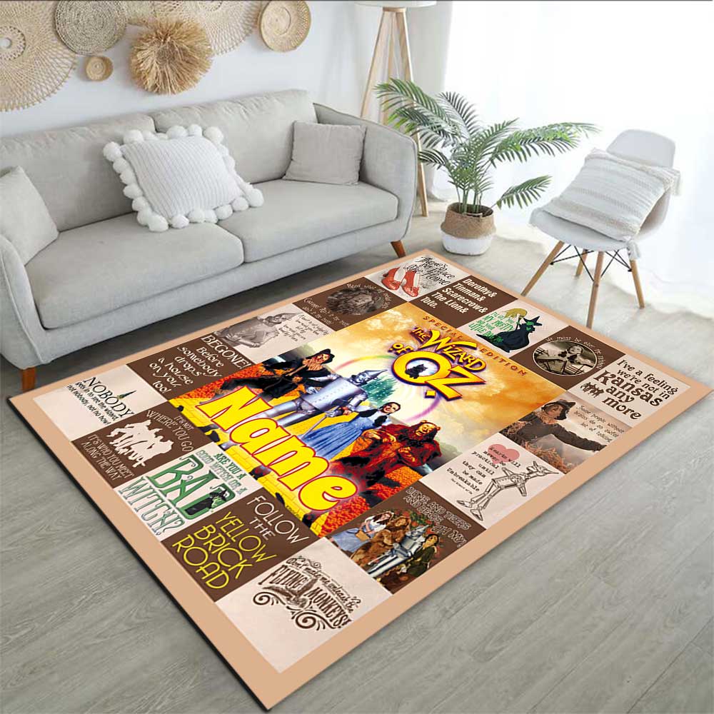 Warnermedia (2) Customize your name rug, office chair cushion, home bedroom living room gift.