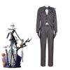 Anime Jack Skelington Cosplay Costume Movie The Nightmare Cosplay Before Christmas Striped Top Pants Outfits Halloween Costumes