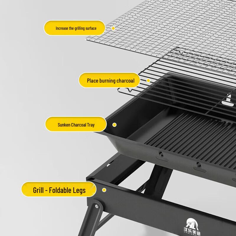 Hanle Meitu Foldable Outdoor Charcoal Grill