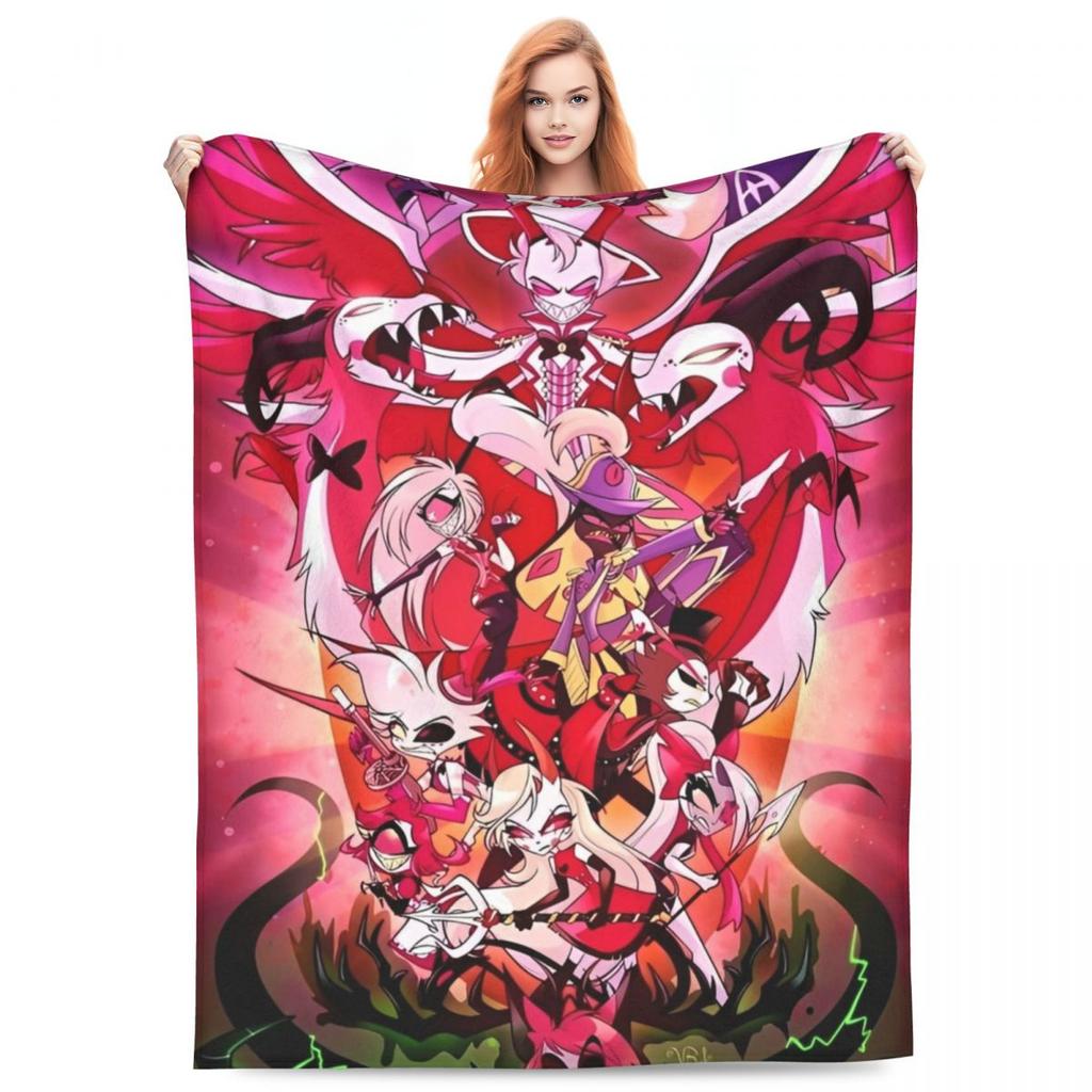 VOX H-Hazbin Hotel Alastor Game Warm Soft Blanket Travel Office Plush Bedding Throws Fluffy Couch Bed Flannel Bedspread