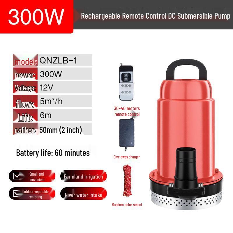 Rechargeable Wireless Remote Control Submersible Water Pump for Agricultural Irrigation