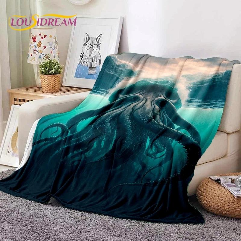 3D Подводный мир Морское дно Дельфин Мультфильм Мягкое фланелевое одеяло для кровати спальни дивана пикника, плед для отдыха на открытом воздухе