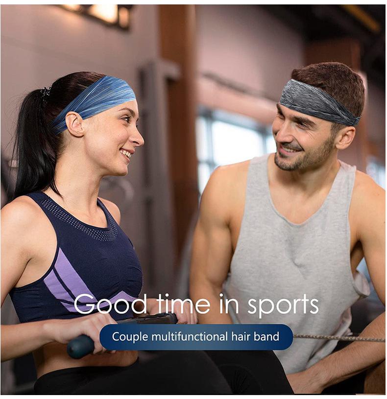Модная спортивная повязка на голову для йоги, влагопоглощающая, быстросохнущая, впитывающая пот повязка для мужчин и женщин, бег, фитнес, цветная, высокоэластичная повязка на голову