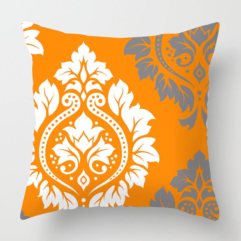 Скандинавская оранжевая милая домашняя наволочка для гостиной, украшения дивана, наволочка, автомобильная подушка, домашний декор