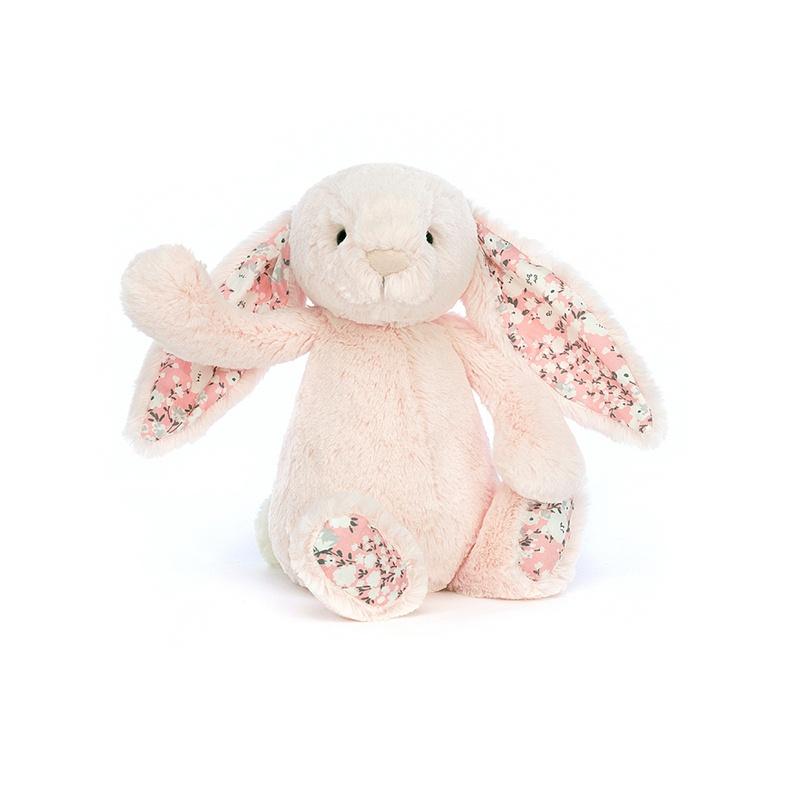 JELLYCAT Серия Бонни Кролик Девочка Цветочная Ткань Вишнево-Розовый Бонни Кролик Китай Ограниченная Успокаивающая Кукла Плюшевая Кукла 18см/31см/51см Высота