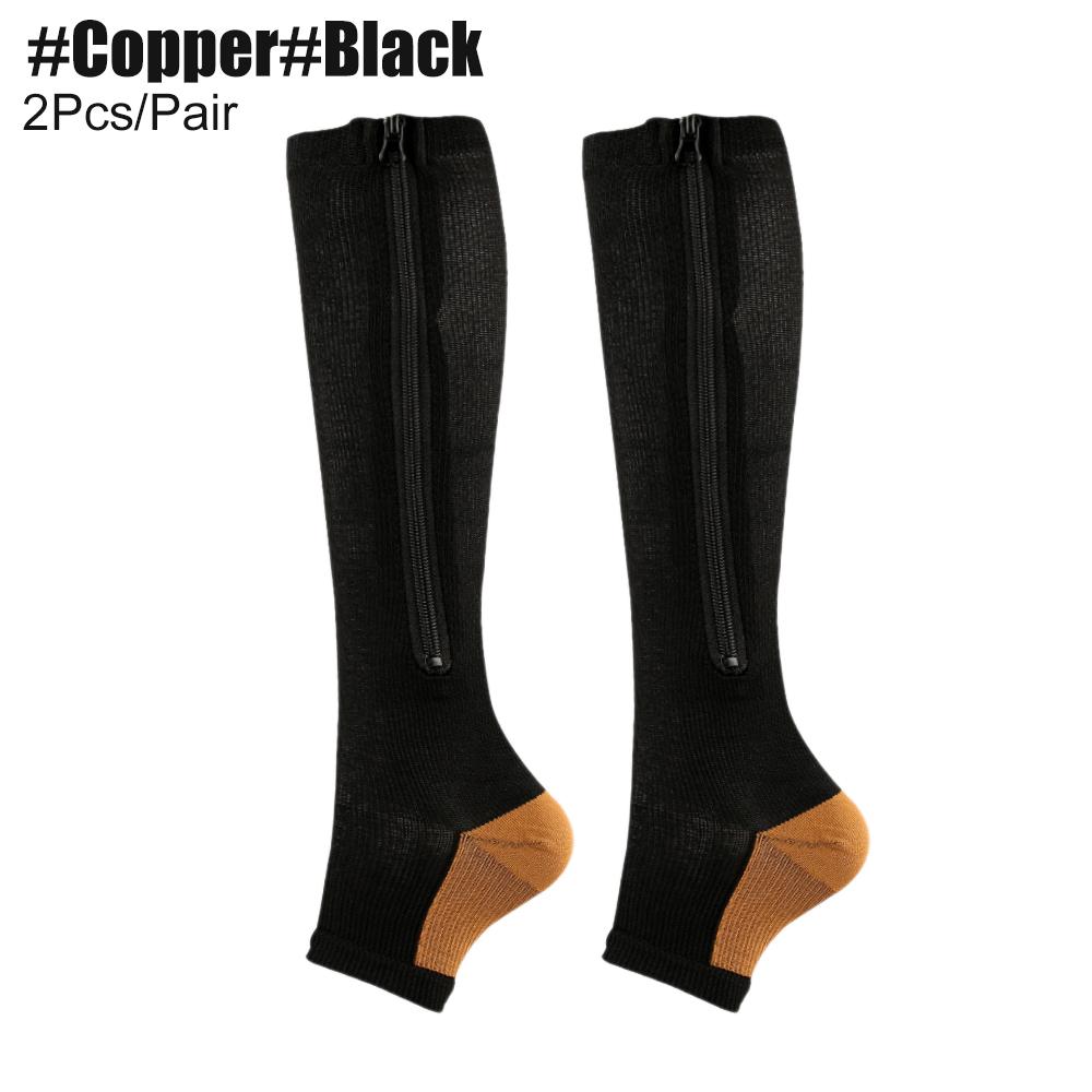 Compression Zip Sox Socks Stretchy Leg Support Zipper Medical Socks For Varicose Veins Edema Swollen Relief