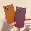 Твердый чехол с милыми медвежьими ушками для iPhone 14 13 12 11 Pro Max 14 Plus XS Max XR, противоударный защитный чехол