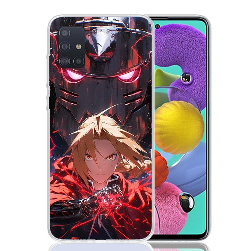 Чехол для телефона Аниме Стальной Алхимик Для Samsung Galaxy A52 A32 A22 A12 A02S A50S A30S A51 A31 AA71 Note 20 Ultra 10 S10 Plus