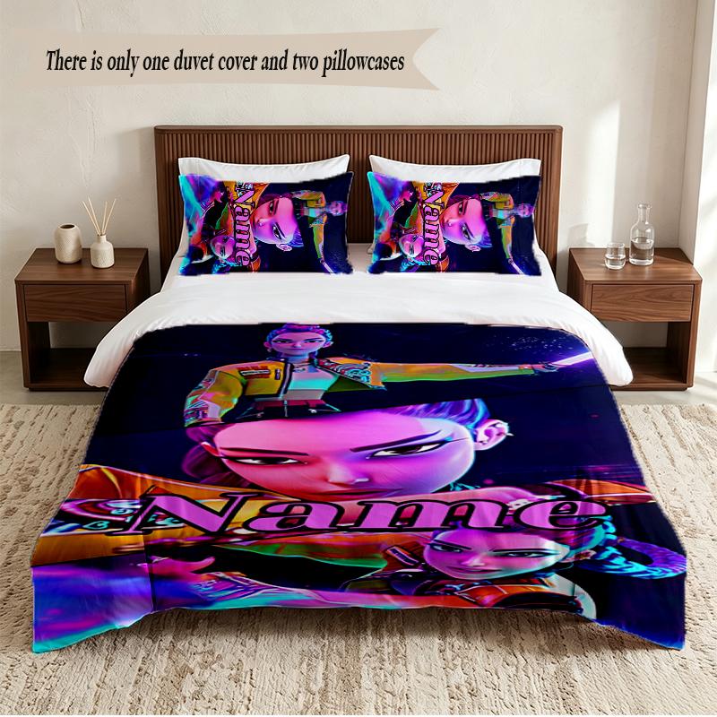rumi Personalized Custom Name 3‑Piece Bedding Set Soft Duvet Cover Set For Bedroom Home Decor
