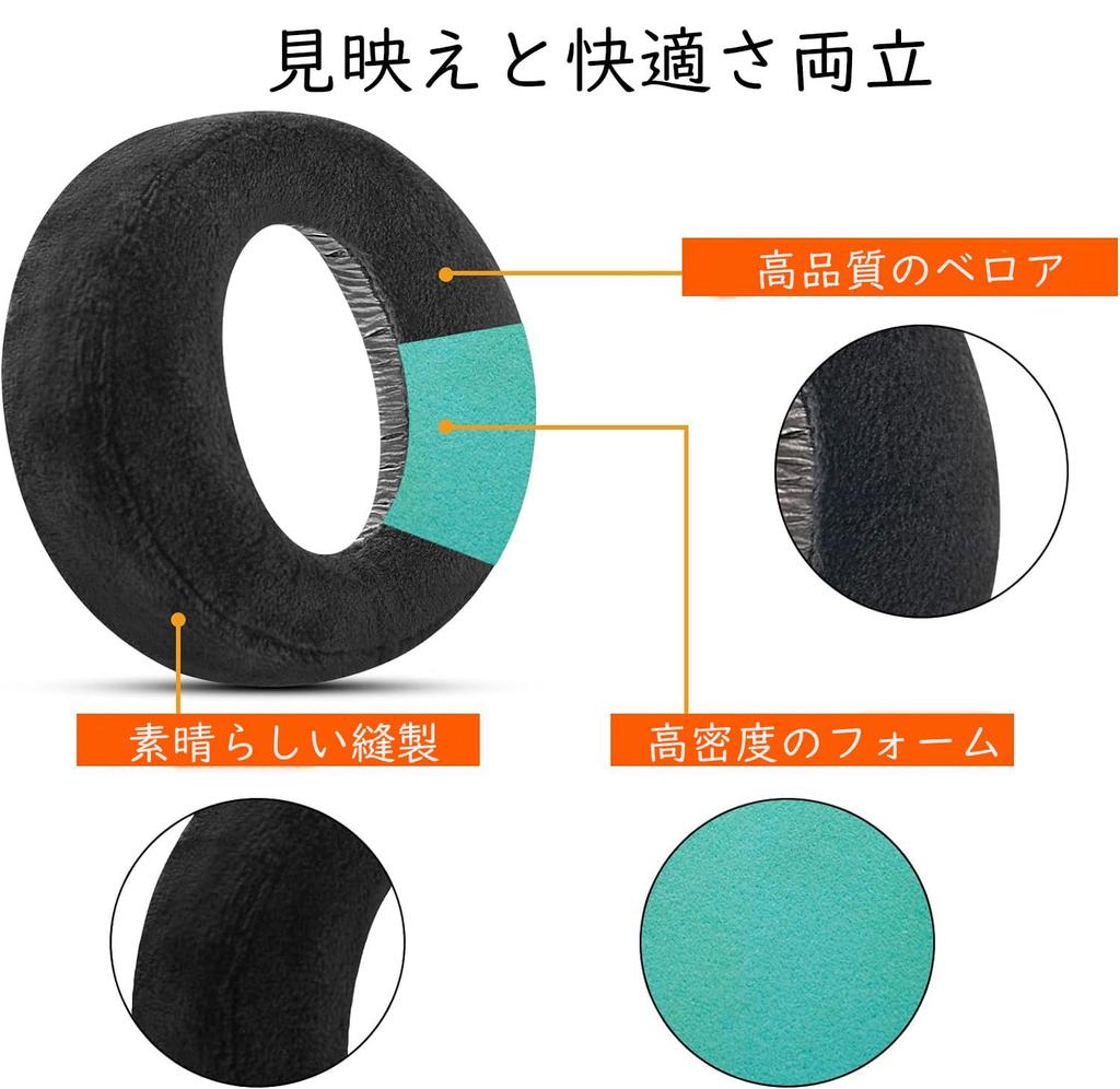 GEVO Ear Pad Ear Cushion Replacement Pad Headphone Pad for Sony Sony PULSE 3D PlayStation 5 PS5 Wireless Headset Black (Soft Velor)