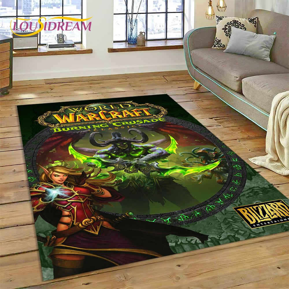 ВАУ, Коврик-ковер World of Warcraft Охотник на демонов, Король-лич для гостиной, спальни, домашнего декора, Нескользящее украшение для дивана