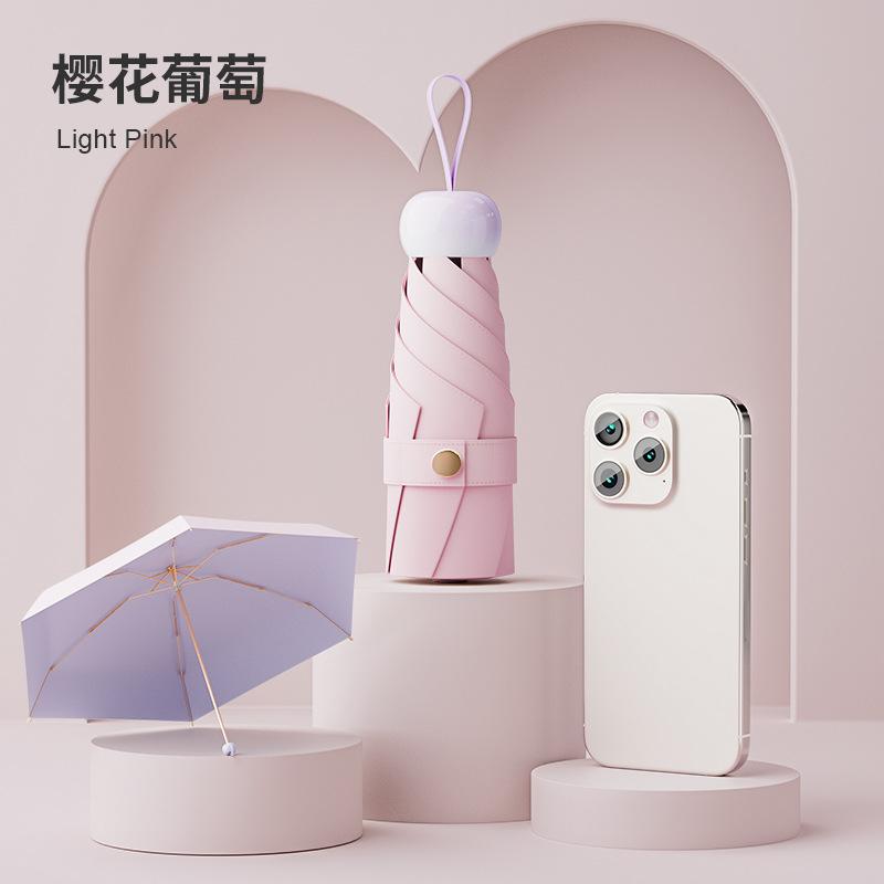 Original and Simple White Umbrella Sun Umbrella Lightweight and Small Sunshade 50% Off Capsules Sun Umbrella Sunscreen Umbrella UV Protection