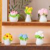 Artificial Mini Flower Potted Resin Resin Flower Model Simulation Potted Plants  For Home Desk