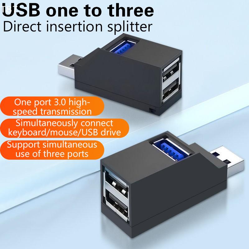 Высокоскоростной USB 3.0 Хаб-адаптер Удлинитель Мини-разветвитель 3 порта Передача данных USB-разветвитель Док-станция Для ПК Ноутбука Запчасти