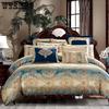 Luxury Embroider Jacquard 100% Cotton Bedding Sets Queen King Size Bed Set