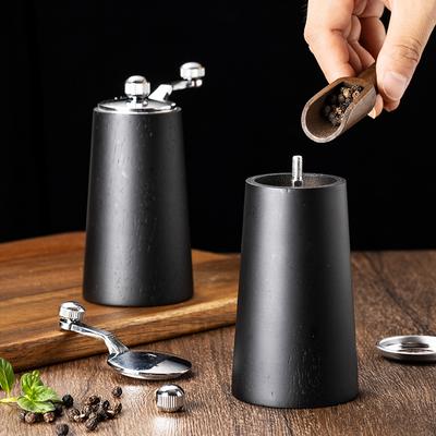 Деревянная мельница для перца ручная регулируемая степень помола мельница для морской соли и перца черная с ручкой кухонная бутылка для измельчения специй