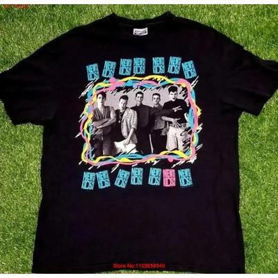 Винтажная футболка 1989-90 годов с принтом тура New Kids On The Block, подарок на День отца, винтажная, стираная, мужская, с графикой, повседневная, эластичная, универсальная, модная