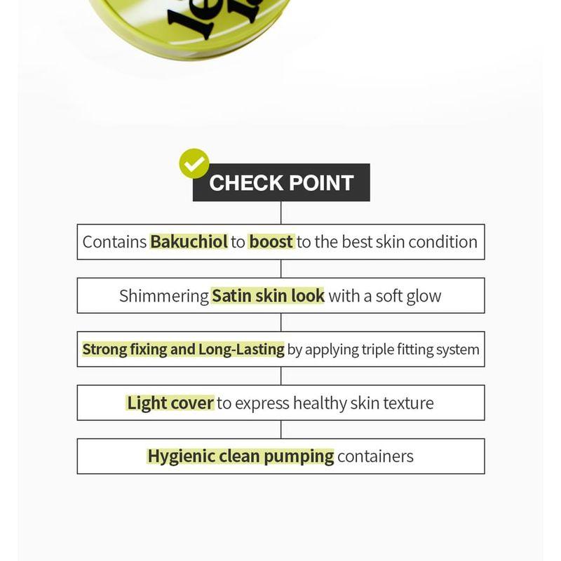 UNLEASHIA Bundle: Сатиновый кушон Healthy-Green Re-Feel Сменный блок + Футляр - 5 Цветов