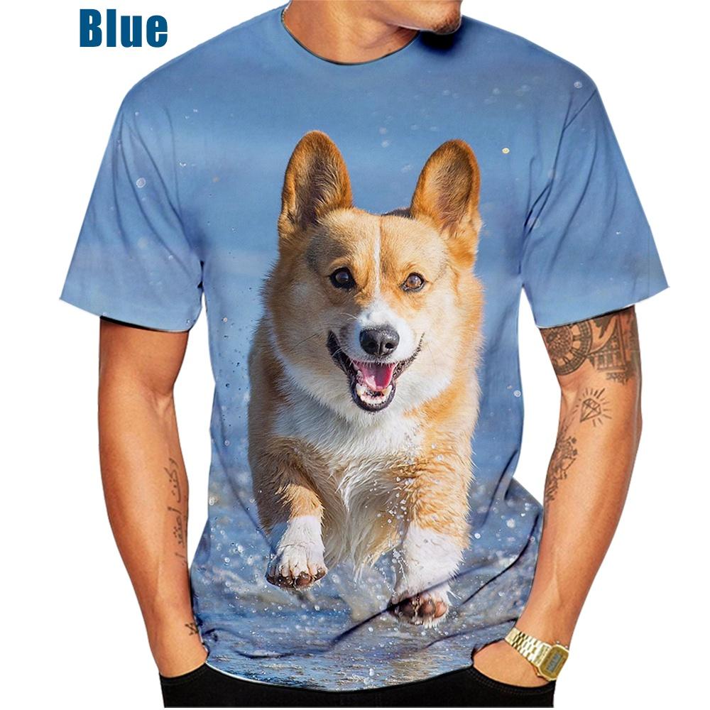 Милая футболка с принтом в виде вельш-корги 3D Pembroke Puppy Baby Puppy, повседневная модная футболка для мужчин и женщин, детей