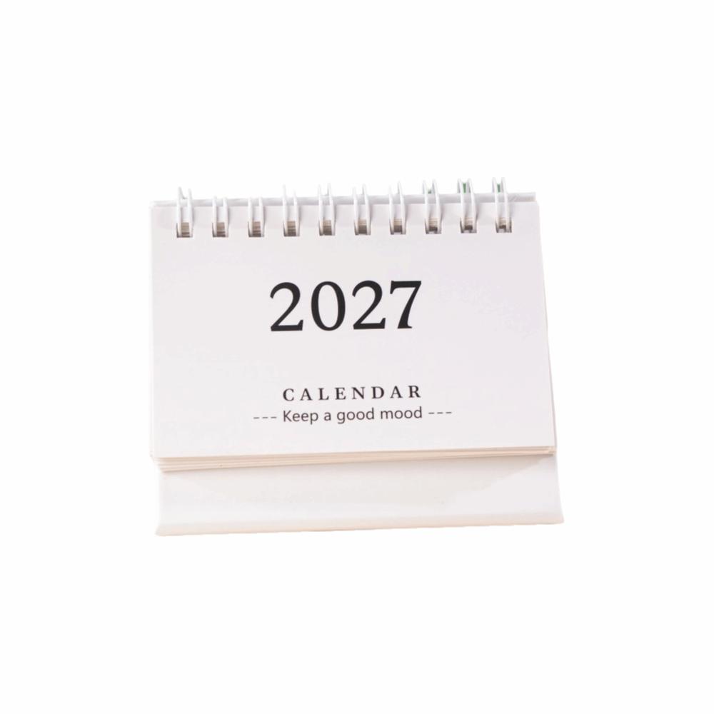 Mini Standing Calendar Coil Flip Calendar New 2027 Desk Calendar Desk Planning